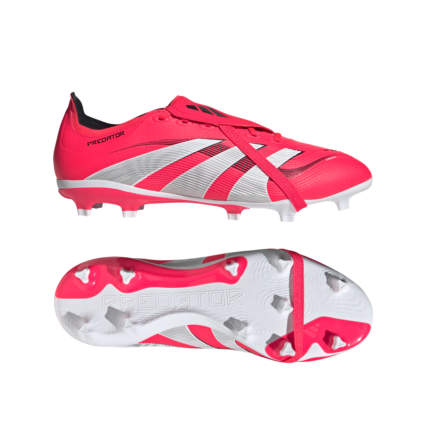 Adidas Predator League FT Fold Tongue FG Firm Ground Soccer Cleat - Lucid Red/Cloud White/Core Black