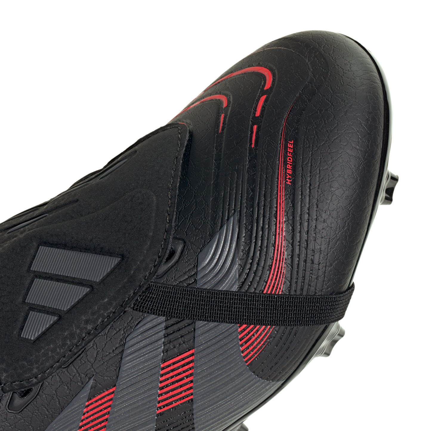 Adidas Predator League FT Fold Tongue FG Firm Ground Soccer Cleat -Core Black/Grey Four/Lucid Red