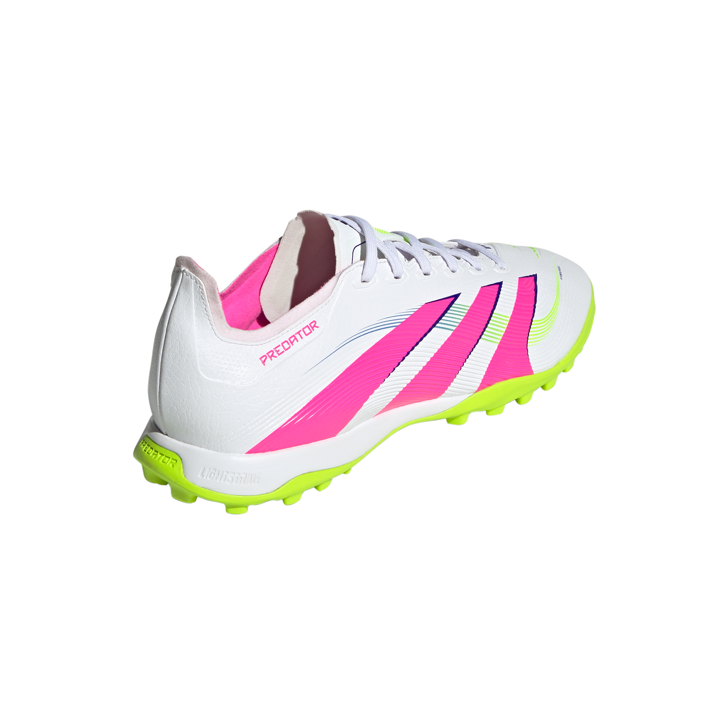 Adidas Predator League TF Turf Soccer Cleat - Cloud White/Lucid Pink/Lucid Lemon