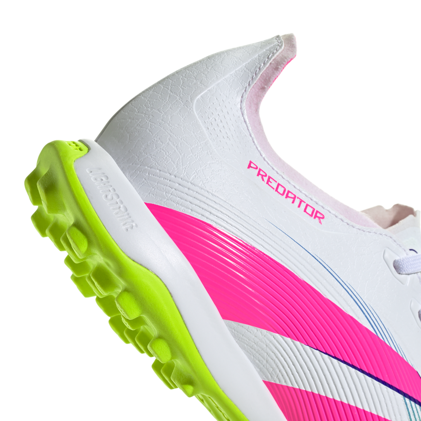 Adidas Predator League TF Turf Soccer Cleat - Cloud White/Lucid Pink/Lucid Lemon
