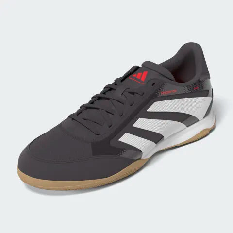 Adidas Predator League IN Indoor Soccer Shoe - Street Grey/White/Lucid Red