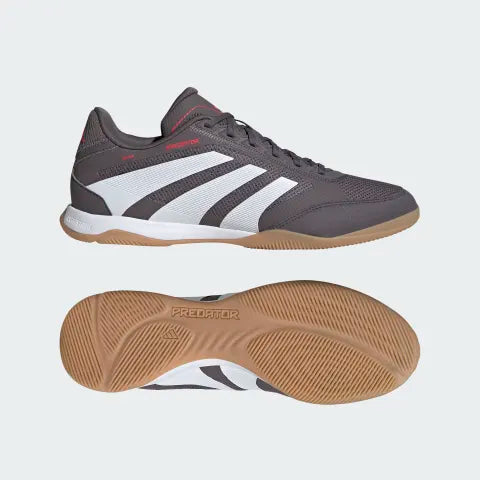 Adidas Predator League IN Indoor Soccer Shoe - Street Grey/White/Lucid Red