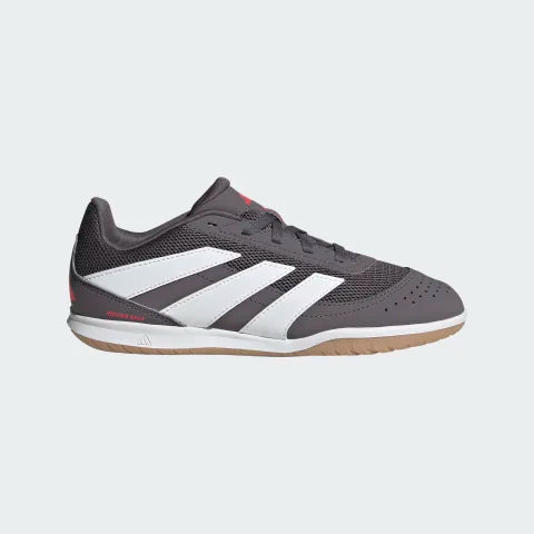 Adidas Junior Predator Club IN Indoor Soccer Shoe - Street Grey/White/Lucid Red