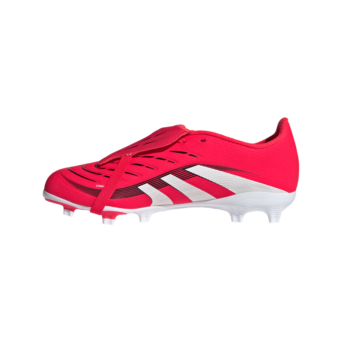 Adidas Junior Predator League FT Fold Tongue FG Firm Ground Soccer Cleat -Lucid Red/Cloud White /Core Black