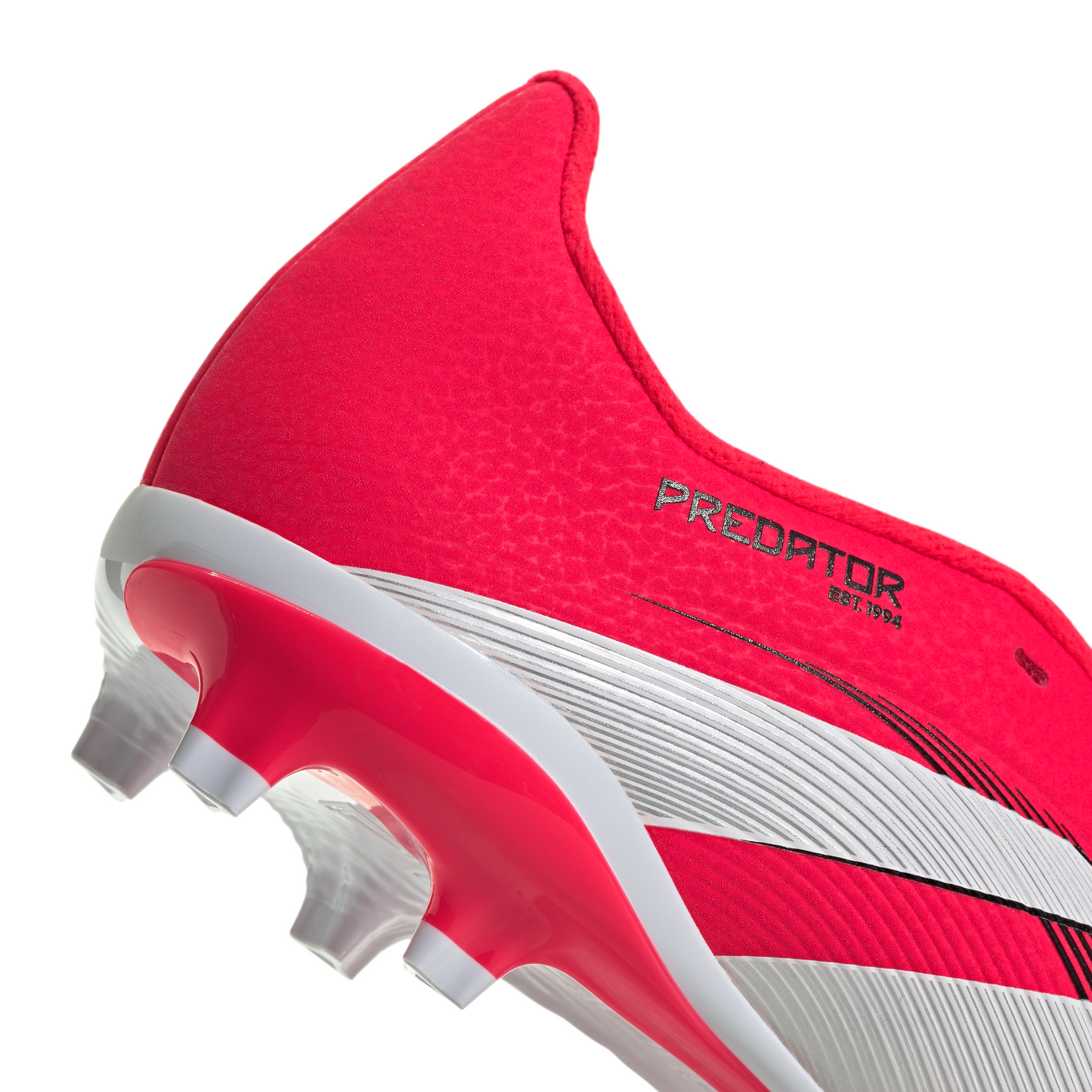 Adidas Junior Predator League FT Fold Tongue FG Firm Ground Soccer Cleat -Lucid Red/Cloud White /Core Black