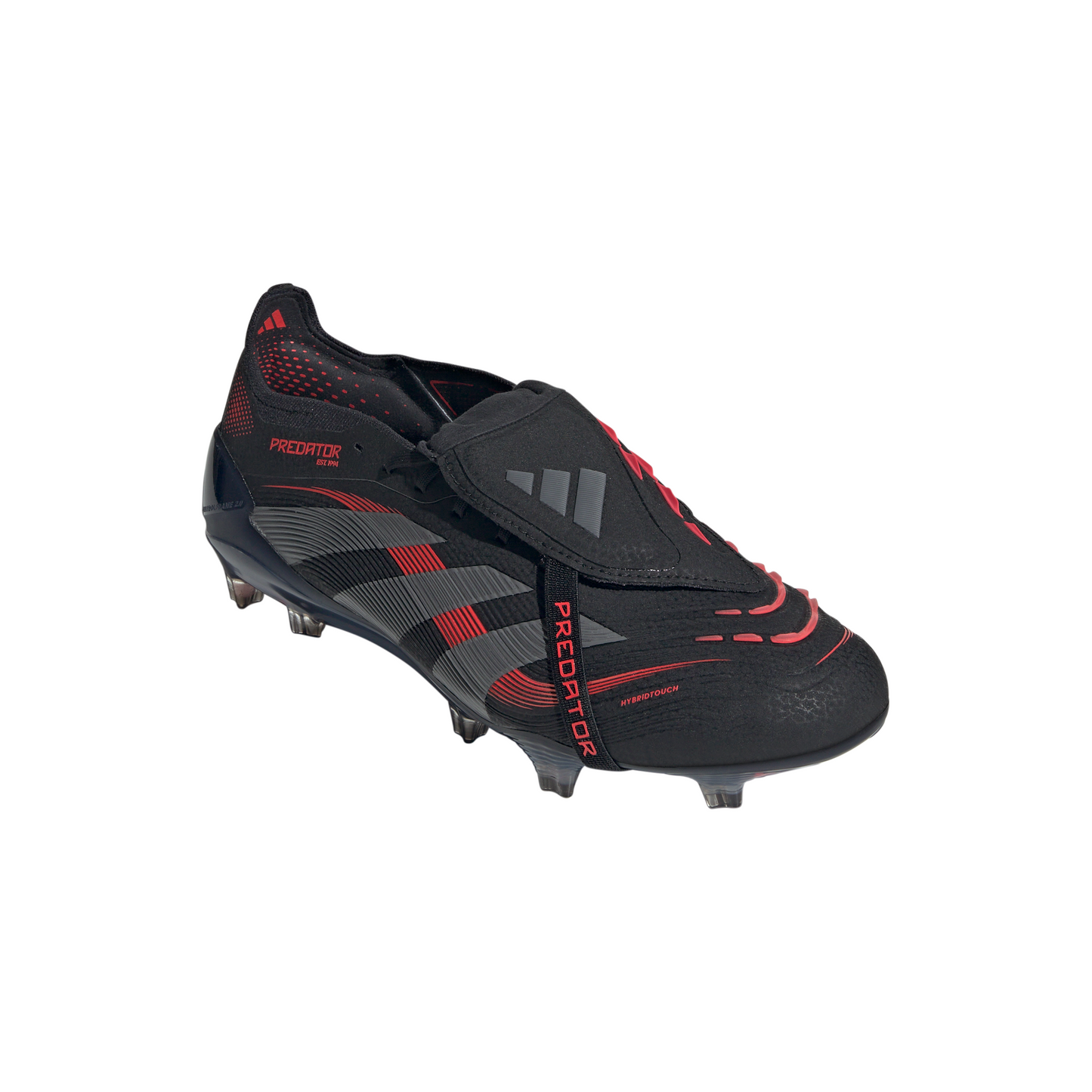 Adidas Predator Elite FT Fold Tongue FG Firm Ground Soccer Cleat - Core Black/Grey Four/Lucid Red