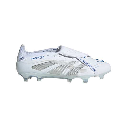 Adidas Predator Elite FT Fold Tongue FG Firm Ground Soccer Cleat - Cloud White/Silver Metallic/Bright Royal