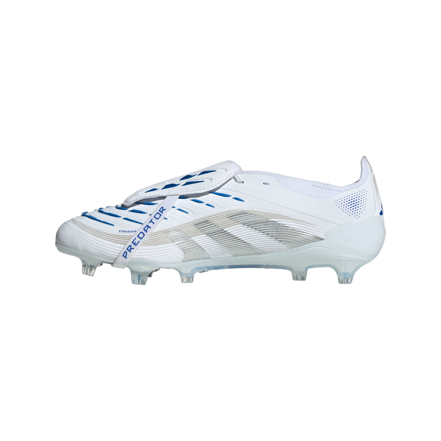 Adidas Predator Elite FT Fold Tongue FG Firm Ground Soccer Cleat - Cloud White/Silver Metallic/Bright Royal