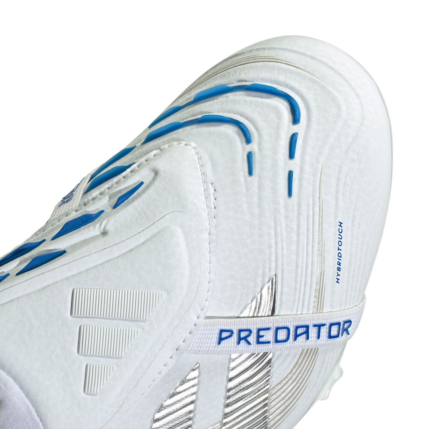 Adidas Predator Elite FT Fold Tongue FG Firm Ground Soccer Cleat - Cloud White/Silver Metallic/Bright Royal