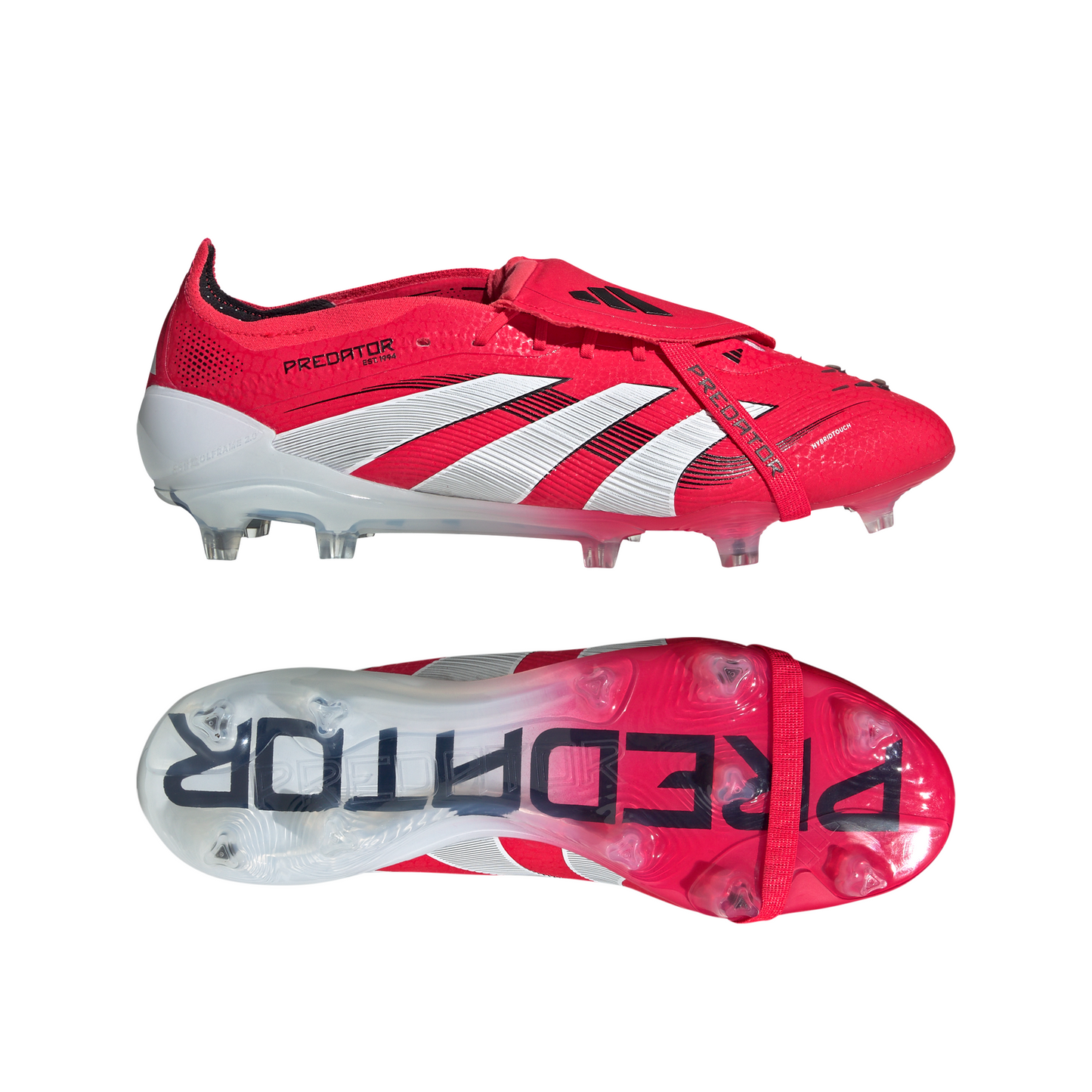 Adidas Predator Elite FT Fold Tongue FG Firm Ground Soccer Cleat - Lucid Red/Cloud White/Core Black