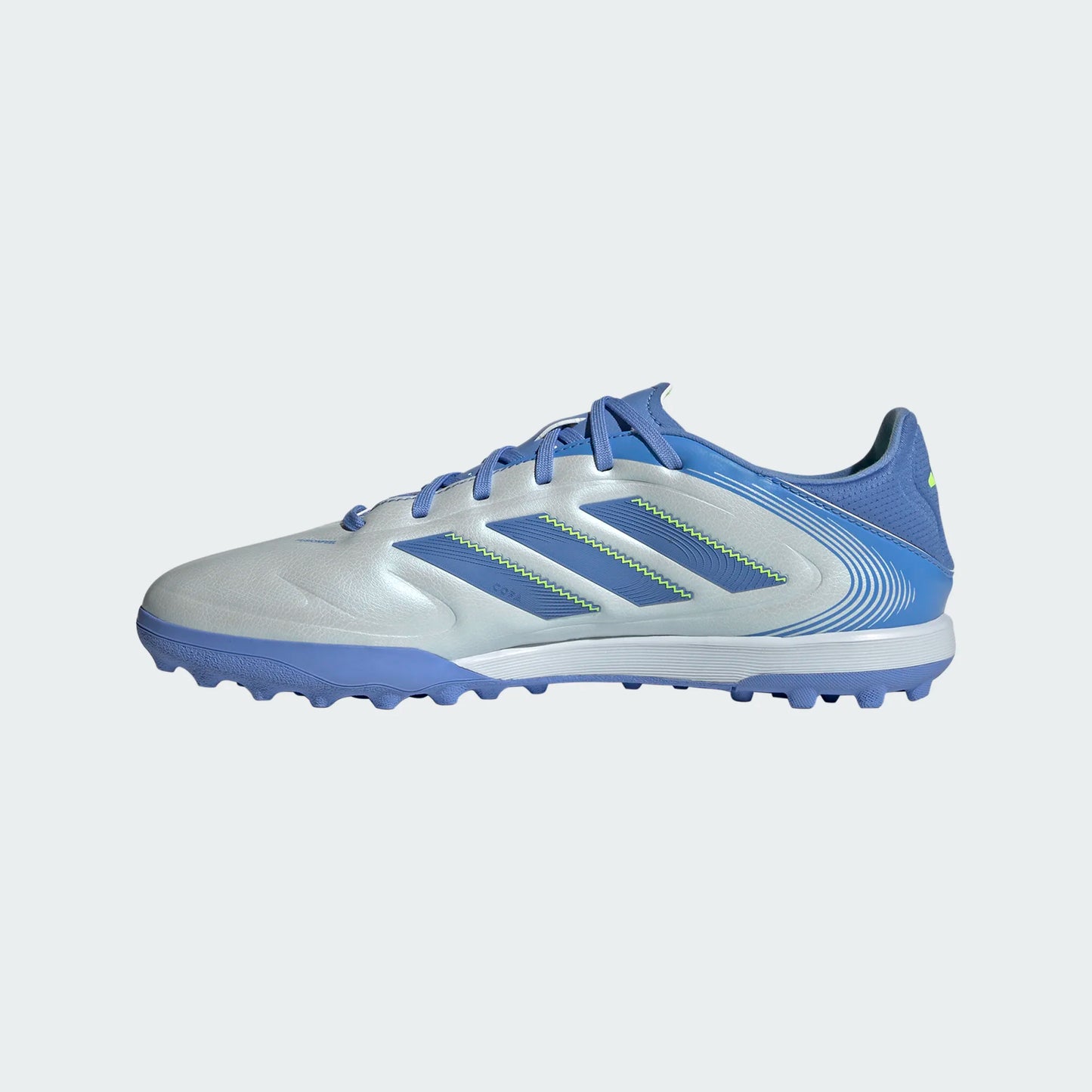 Adidas Copa Pure 3 League TF Turf Soccer Cleat - Halo Blue/Blue Fusion/Lucid Lemon