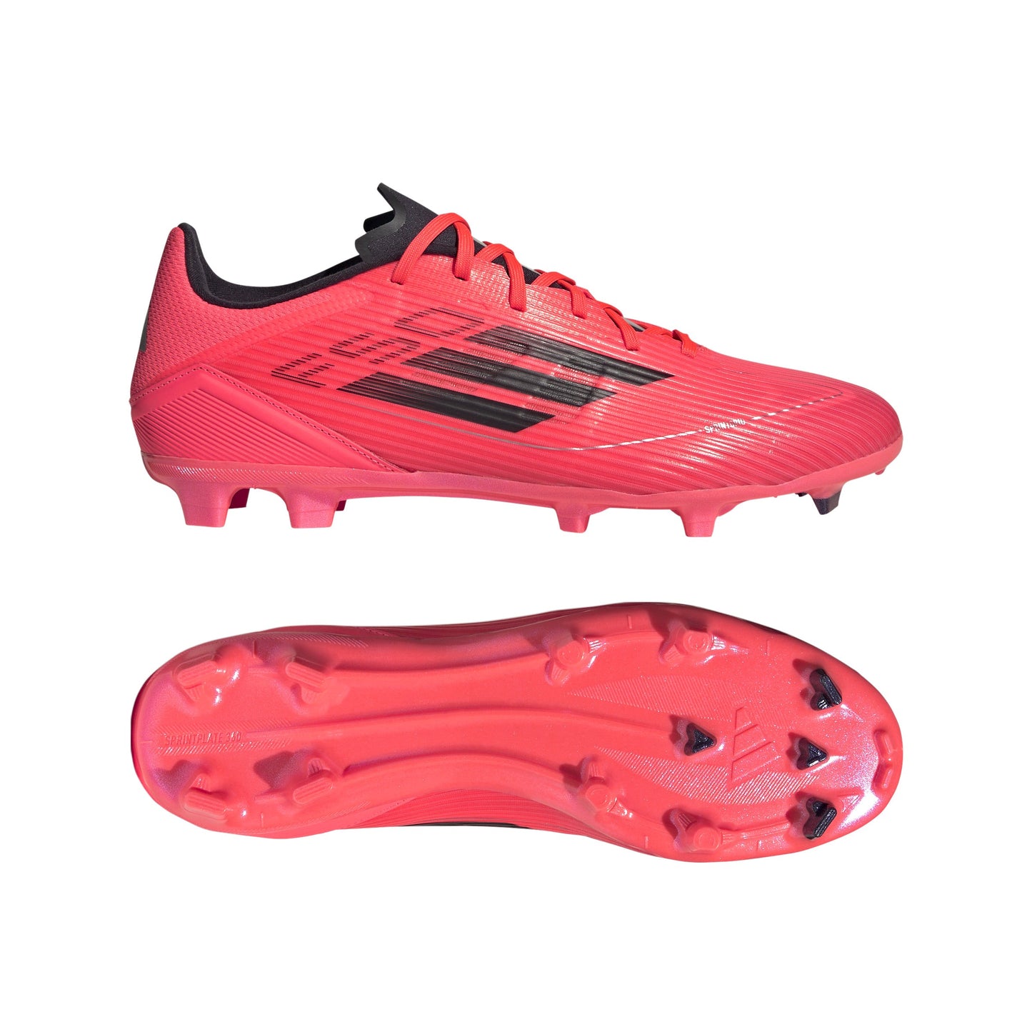 Adidas F50 League FG Firm Ground Soccer Cleat - Turbo/Aurora Black/Platinum Metallic