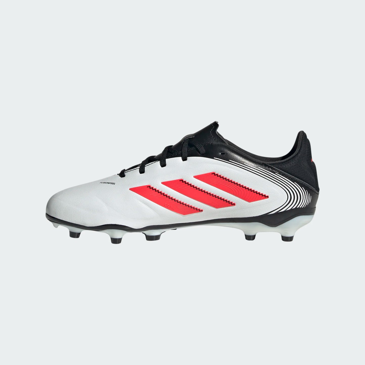 Adidas Junior Copa Pure 3 League FG Firm Ground Soccer Cleat - Cloud White/Lucid Red/Core Black