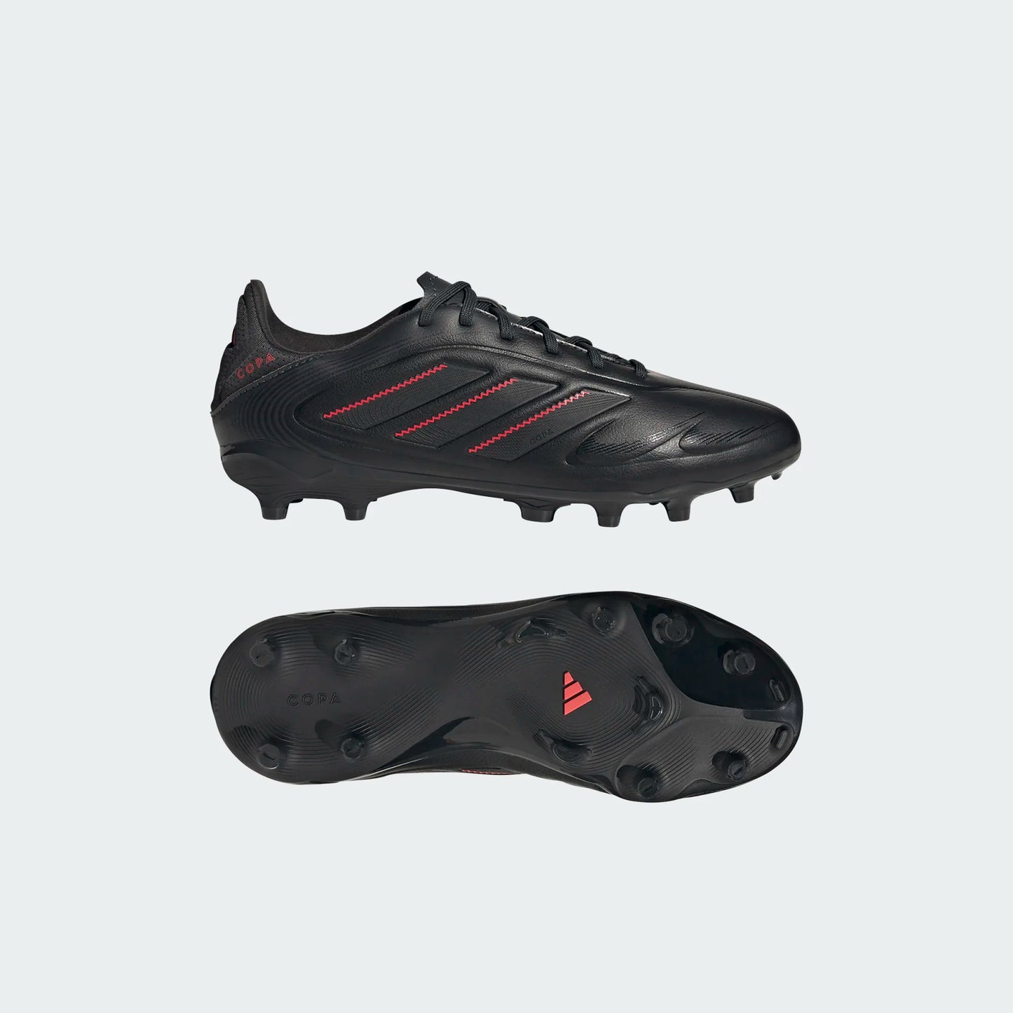 Adidas Junior Copa Pure 3 League FG Firm Ground Soccer Cleat - Core Black/Carbon Grey/Lucid Red