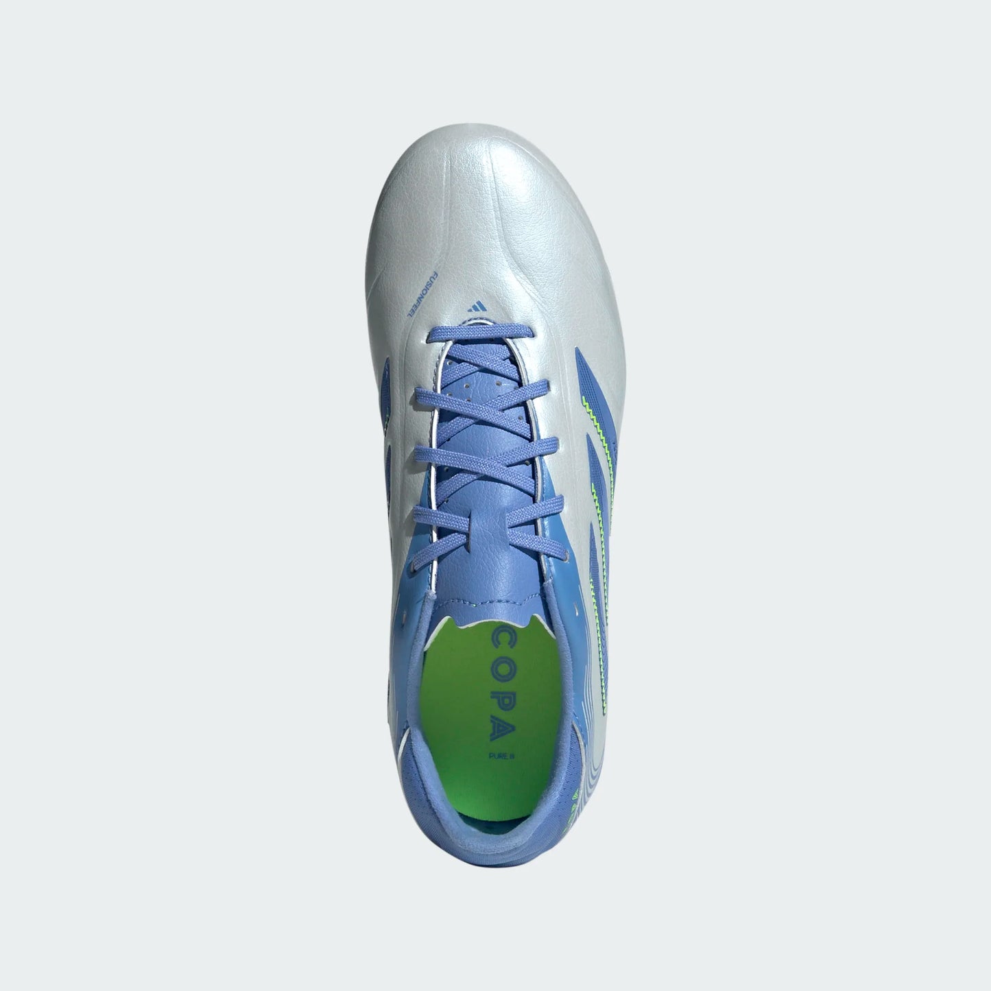 Adidas Junior Copa Pure 3 League FG Firm Ground Soccer Cleat - Halo Blue/Blue Fusion/Lucid Lemon