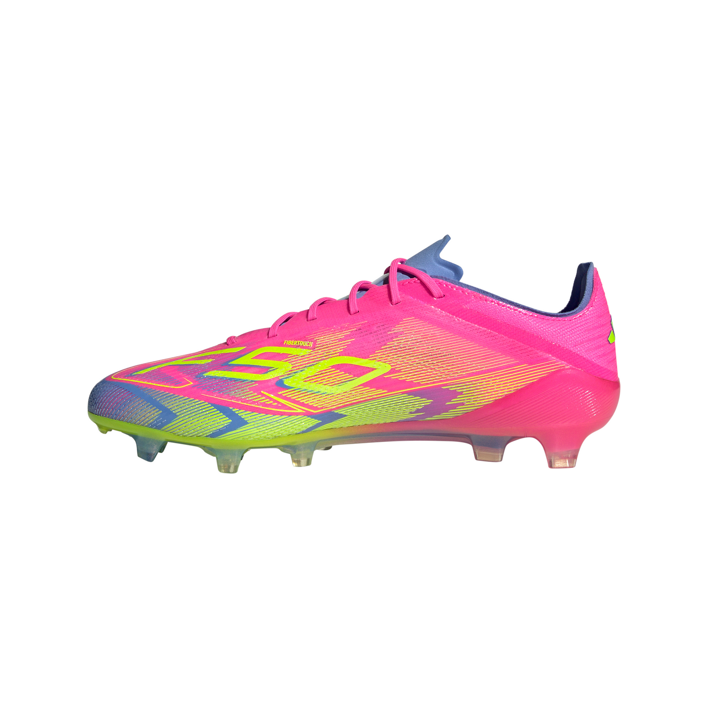 Adidas F50 Elite FG Firm Ground Soccer Cleat - Lucid Pink/Lucid Lemon/Blue Fusion