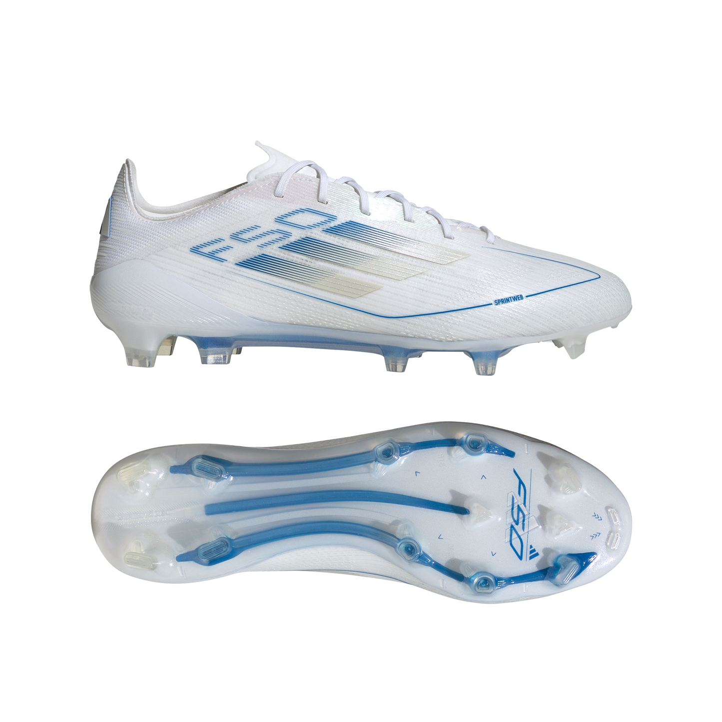 Adidas F50 Elite FG Firm Ground Soccer Cleat - Cloud White/Pearl Metallic/Cloud White