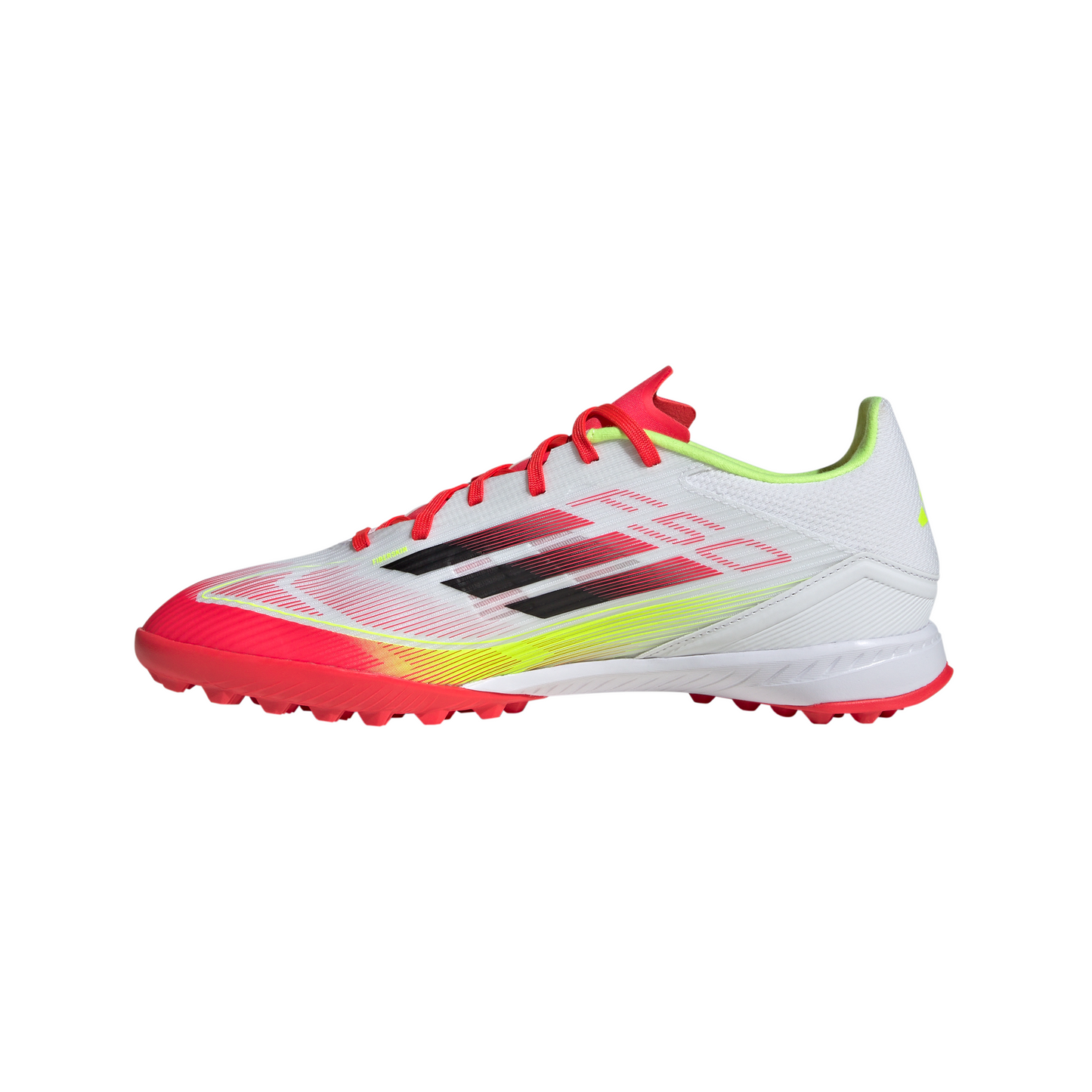 adidas F50 League TF  Turf Soccer Cleats- Cloud White/Core Black /Solar Yellow