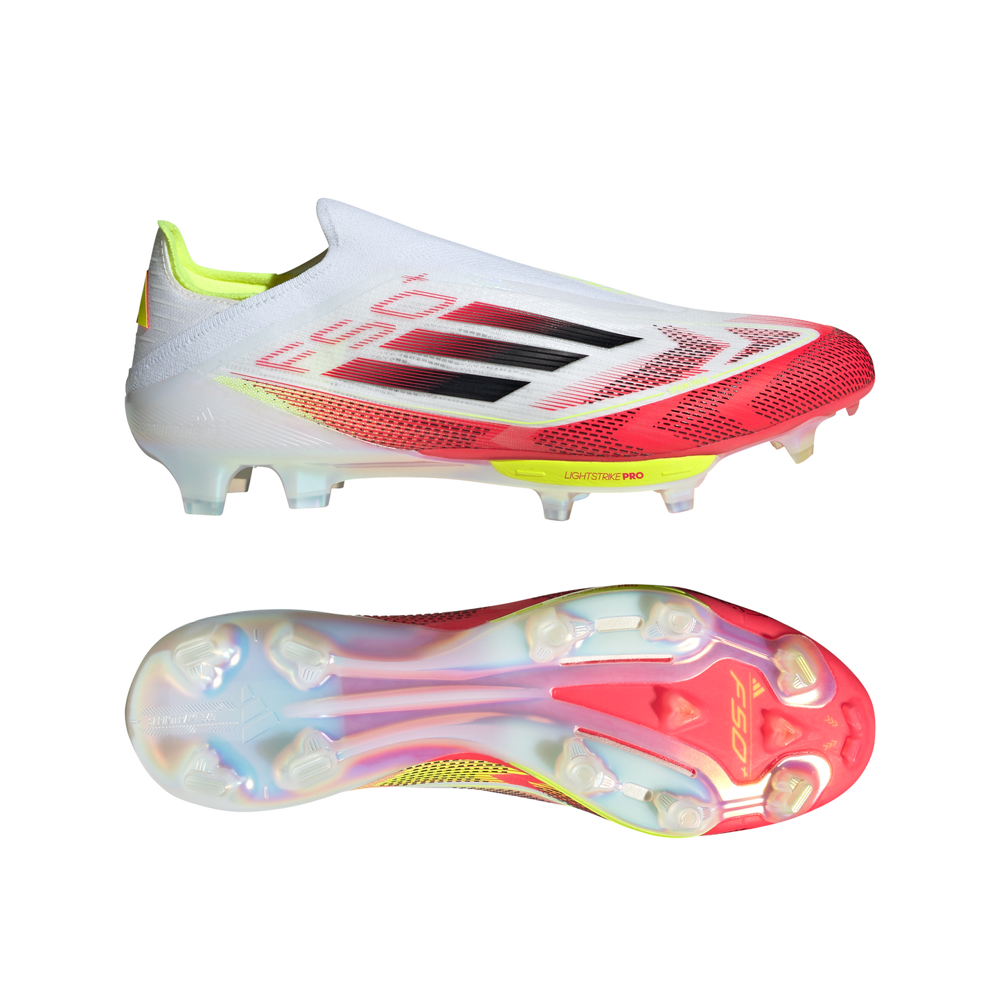 Adidas F50+ FG Firm Ground Soccer Cleat - Cloud White/Core Black/Solar Yellow