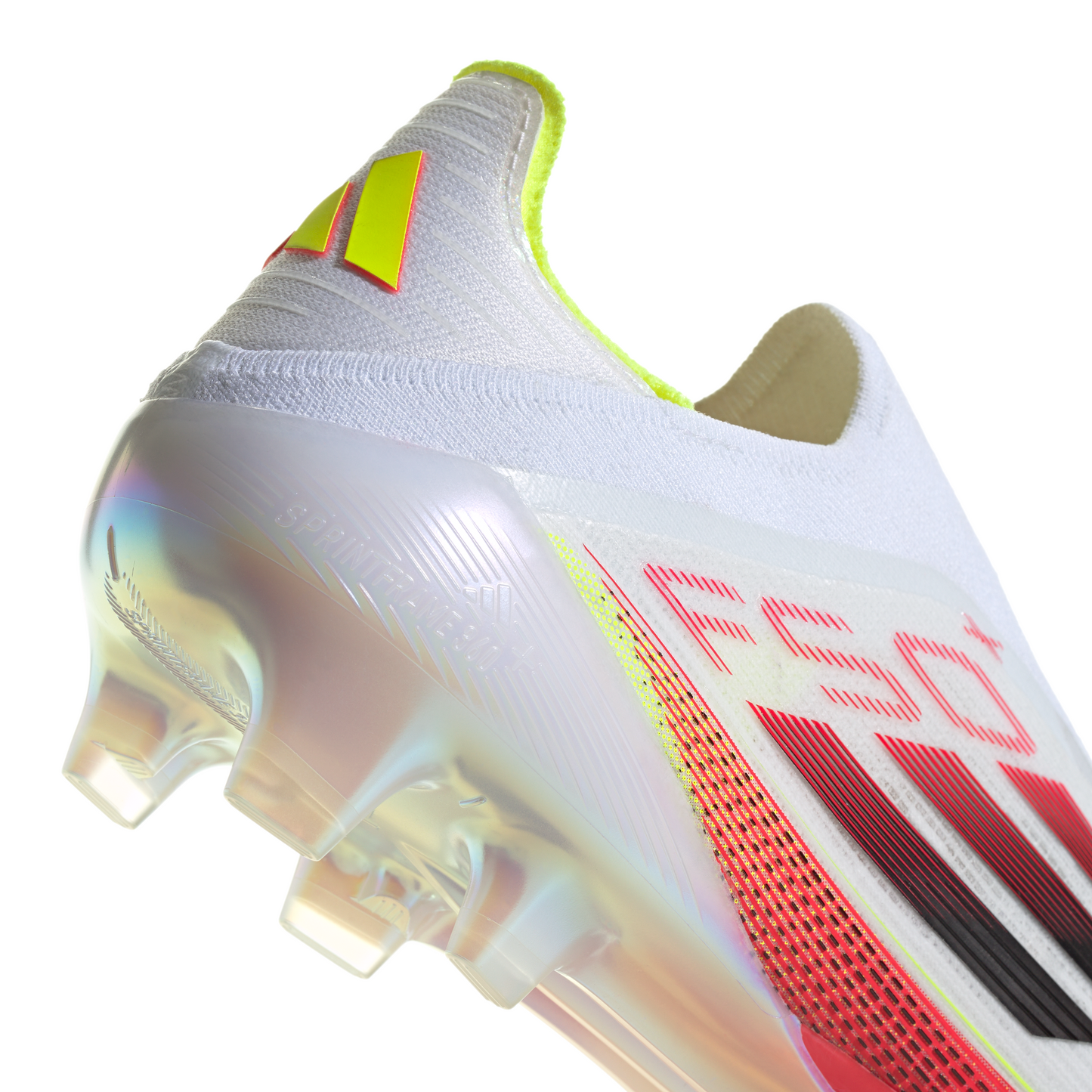 Adidas F50+ FG Firm Ground Soccer Cleat - Cloud White/Core Black/Solar Yellow