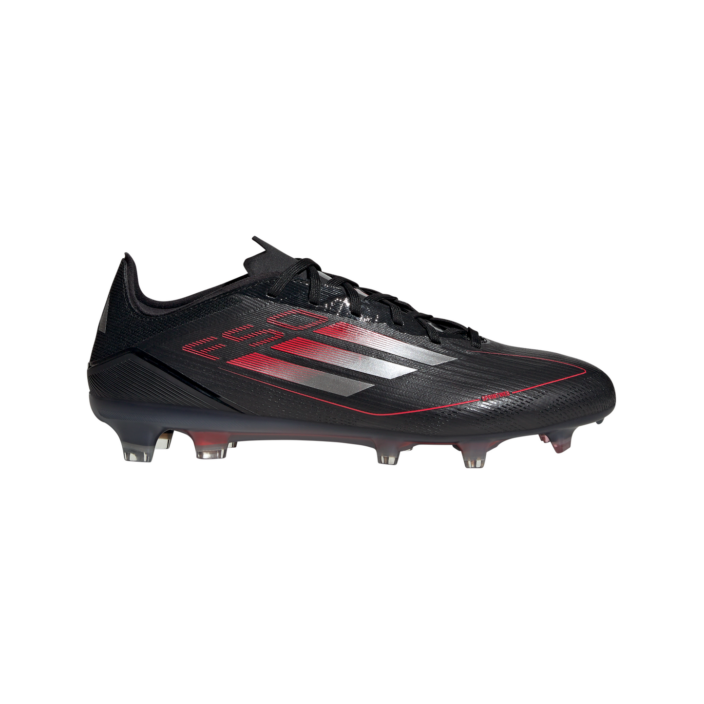 Adidas F50 Pro FG Firm Ground Soccer Cleat - Core Black/Iron Metallic/Lucid Red