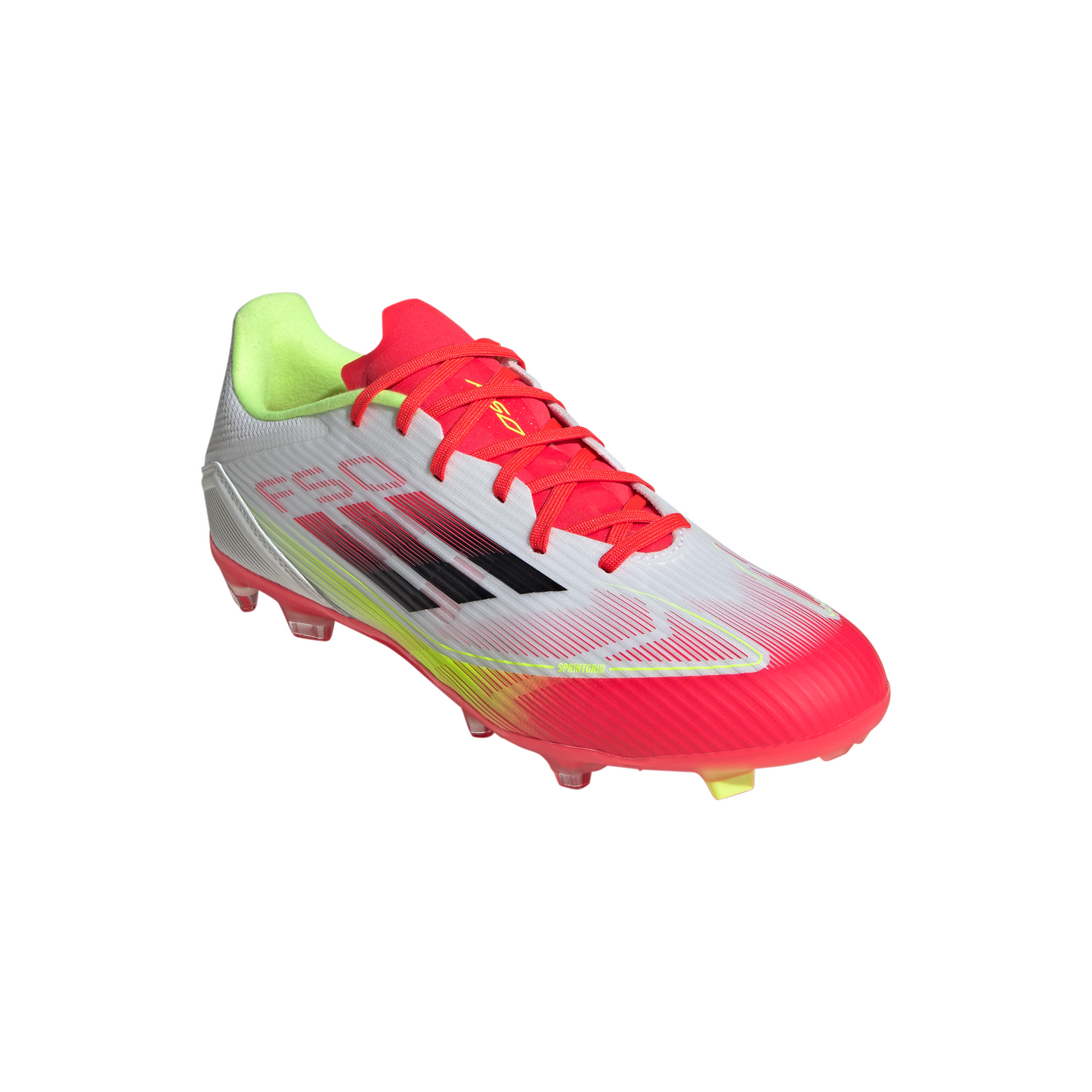 Adidas F50 League FG Firm Ground Soccer Cleat - Cloud White/Core Black/Solar Yellow