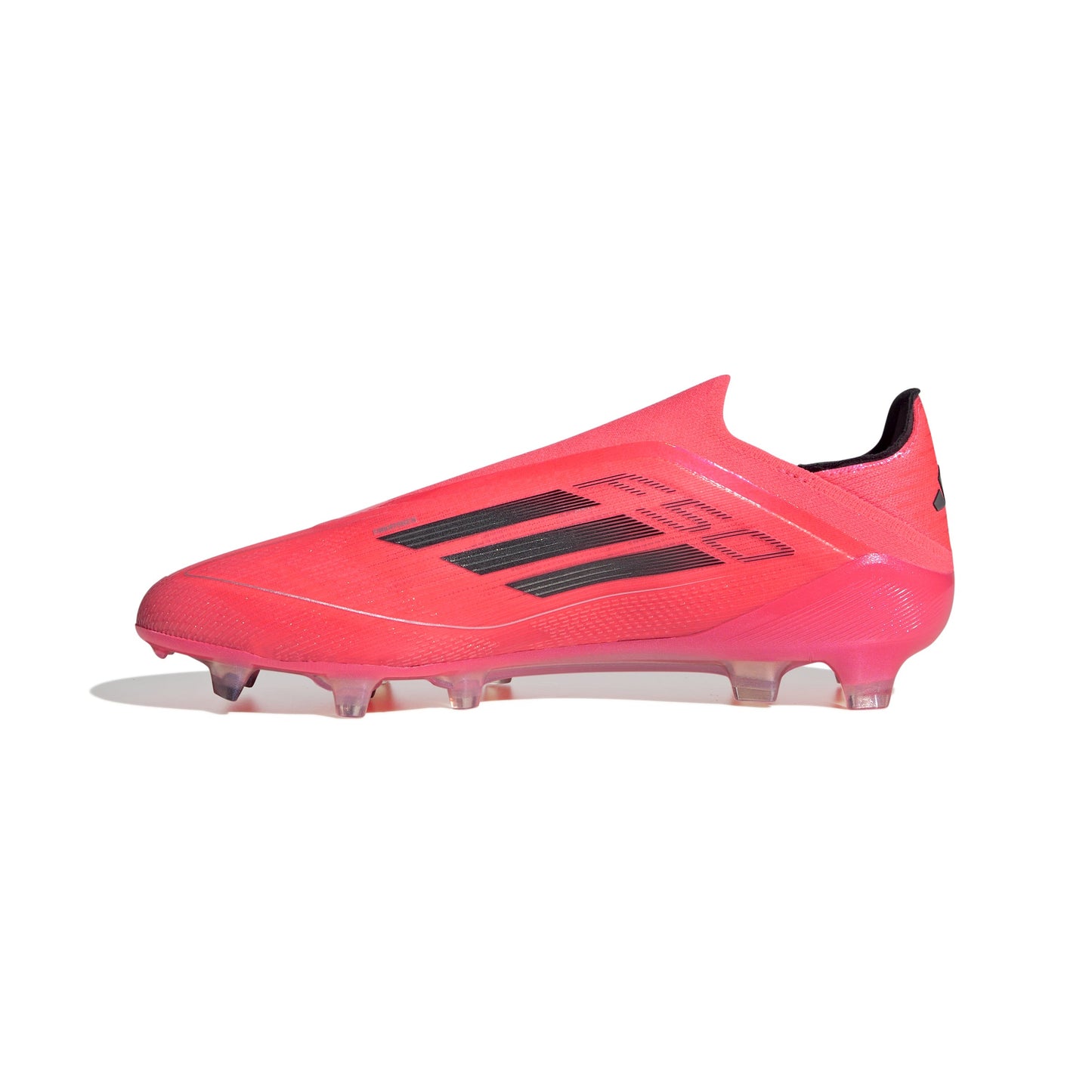 Adidas F50 Elite Laceless FG Firm Ground Soccer Cleat - Turbo/Aurora Black/Platinum Metallic