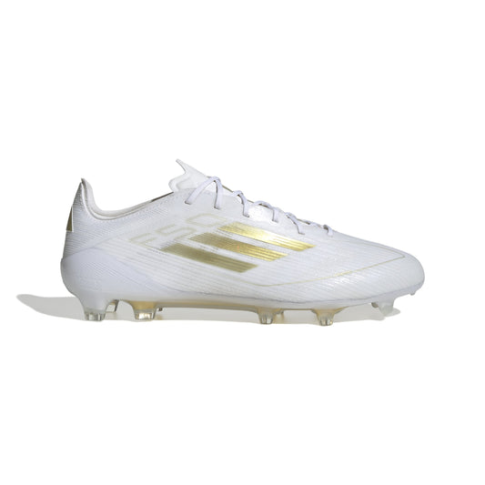 Adidas F50 Elite FG Firm Ground Soccer Cleat - Cloud White/Gold Metallic/Cloud White