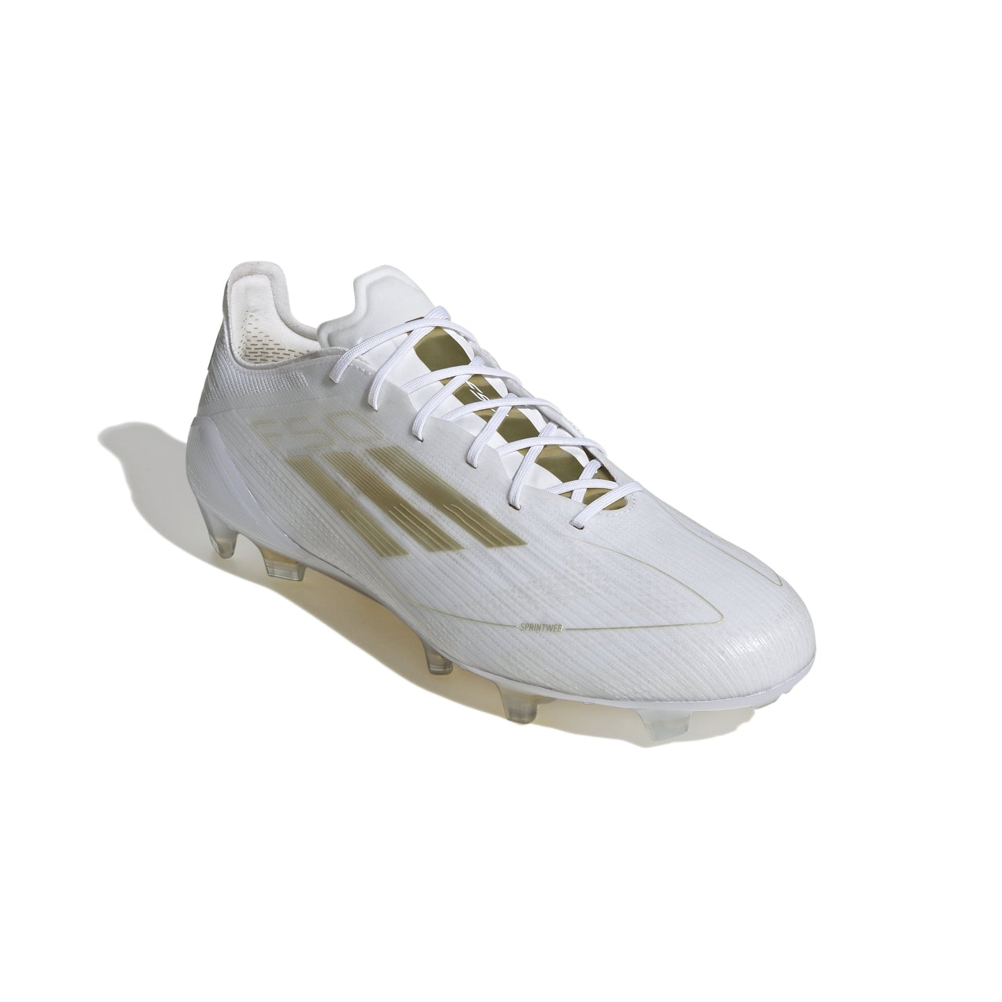 Adidas F50 Elite FG Firm Ground Soccer Cleat - Cloud White/Gold Metallic/Cloud White