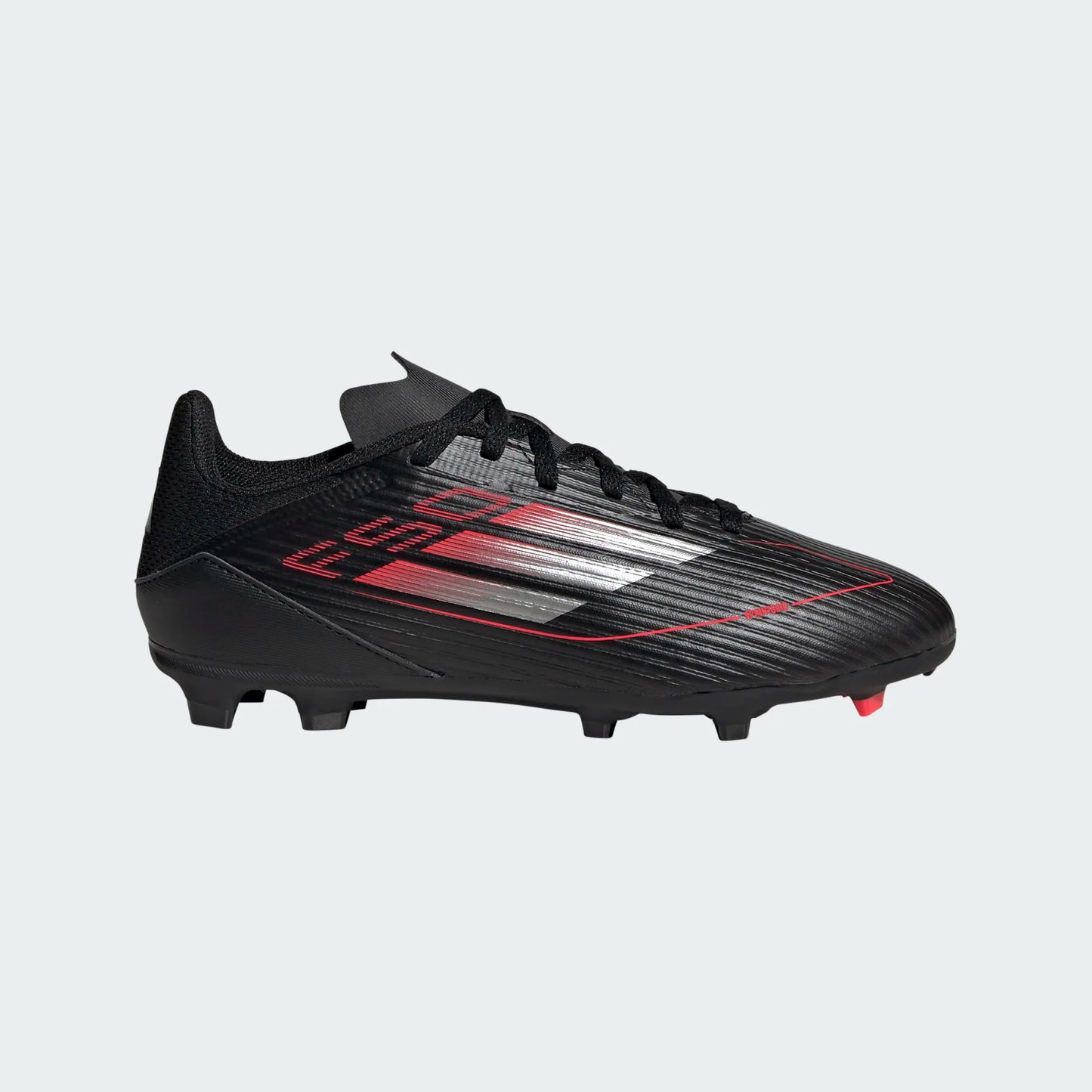 Adidas Junior F50 League FG/MG Firm Ground Soccer Cleat - Core Black/Carbon Grey/Lucid Red