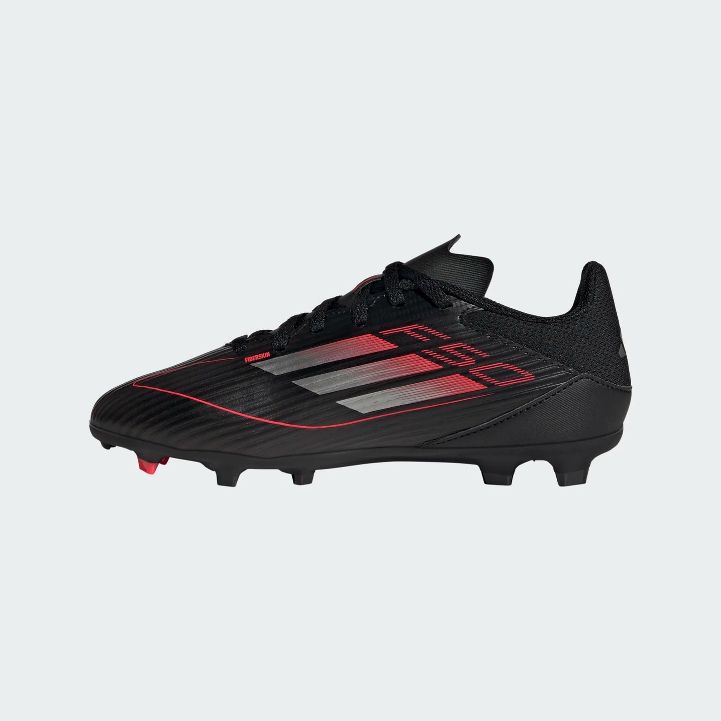 Adidas Junior F50 League FG/MG Firm Ground Soccer Cleat - Core Black/Carbon Grey/Lucid Red