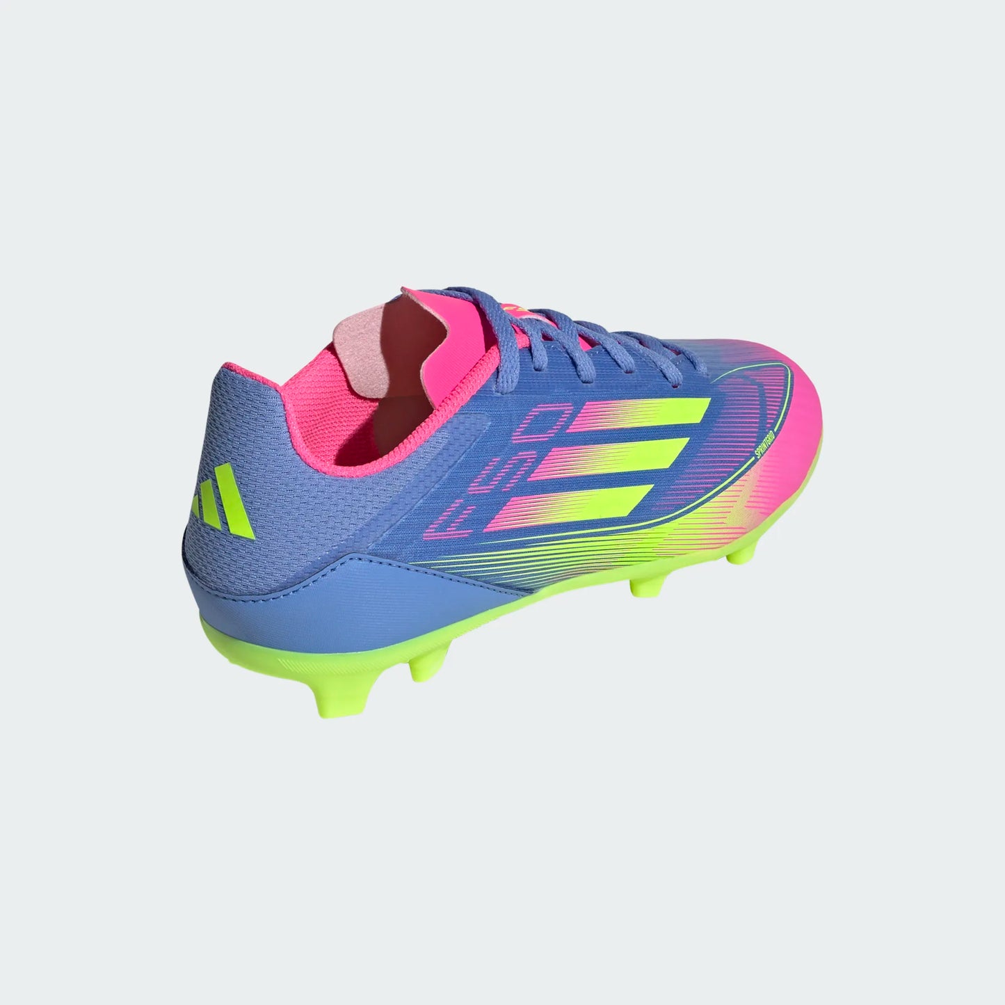 Adidas Junior F50 League FG Firm Ground Soccer Cleat - Blue Fusion/Lucid Lemon/Lucid Pink