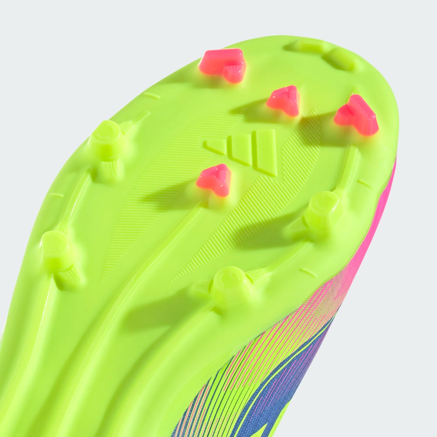 Adidas Junior F50 League FG Firm Ground Soccer Cleat - Blue Fusion/Lucid Lemon/Lucid Pink