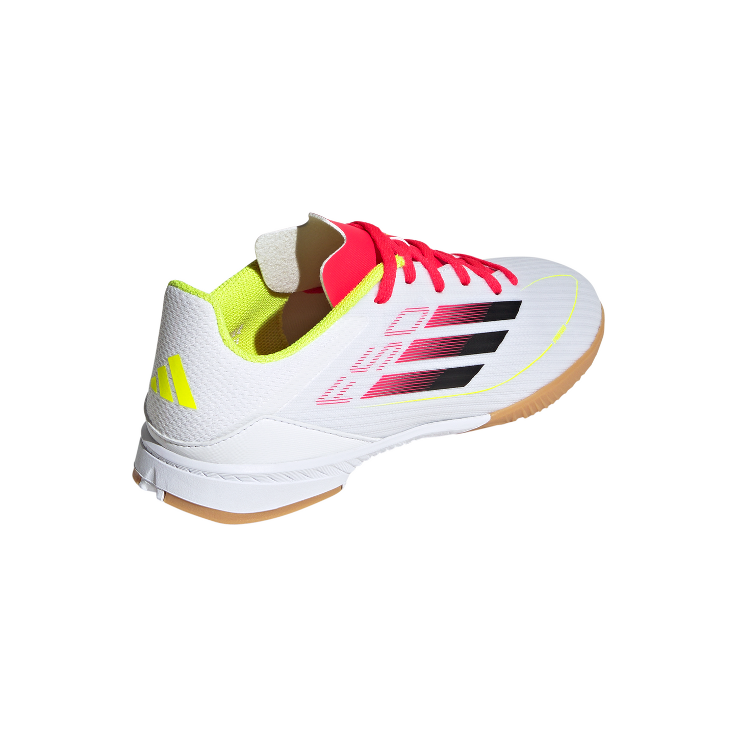 Adidas Junior F50 League IN Indoor Soccer Shoe - Cloud White/Core Black/Solar Yellow