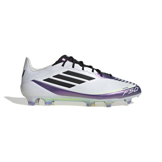 Adidas Messi F50 Elite FG Firm Ground Soccer Cleat - White/Core Black/Unity Purple