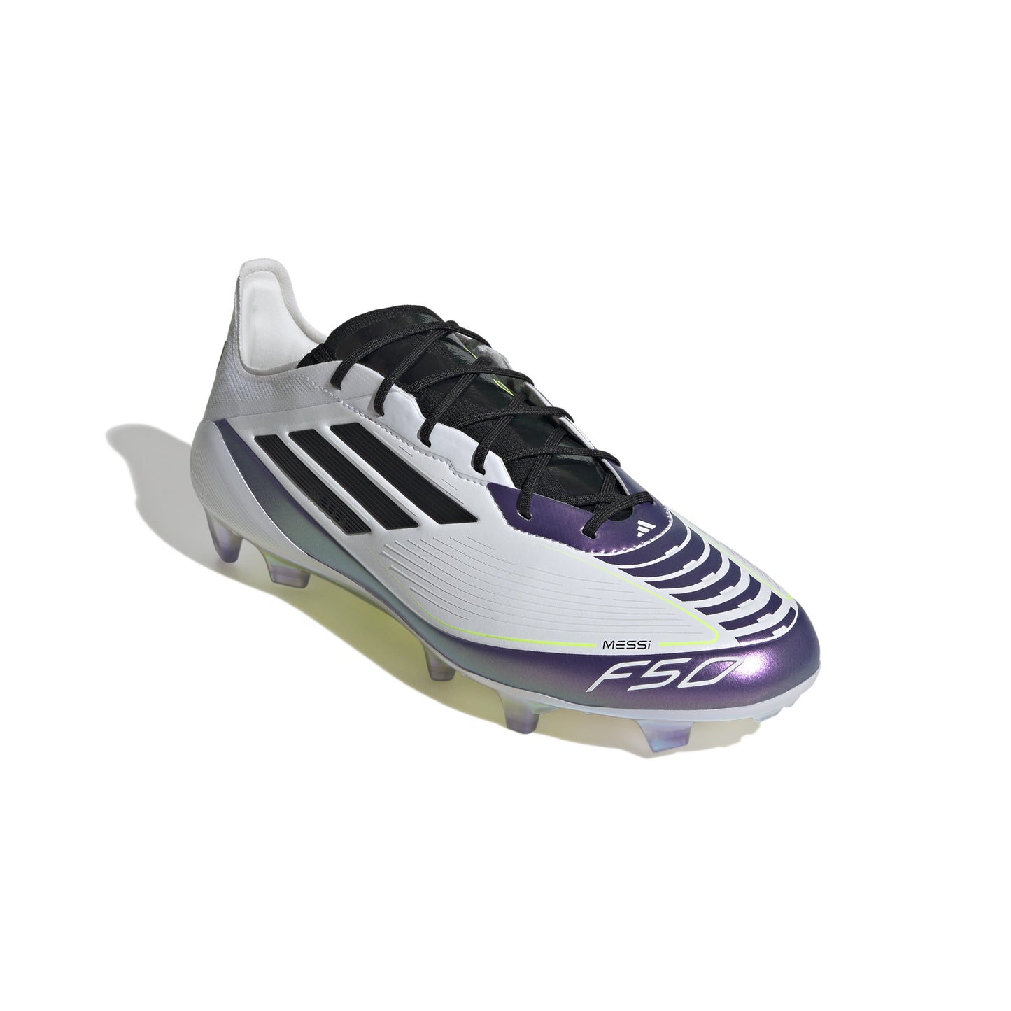 Adidas Messi F50 Elite FG Firm Ground Soccer Cleat - White/Core Black/Unity Purple