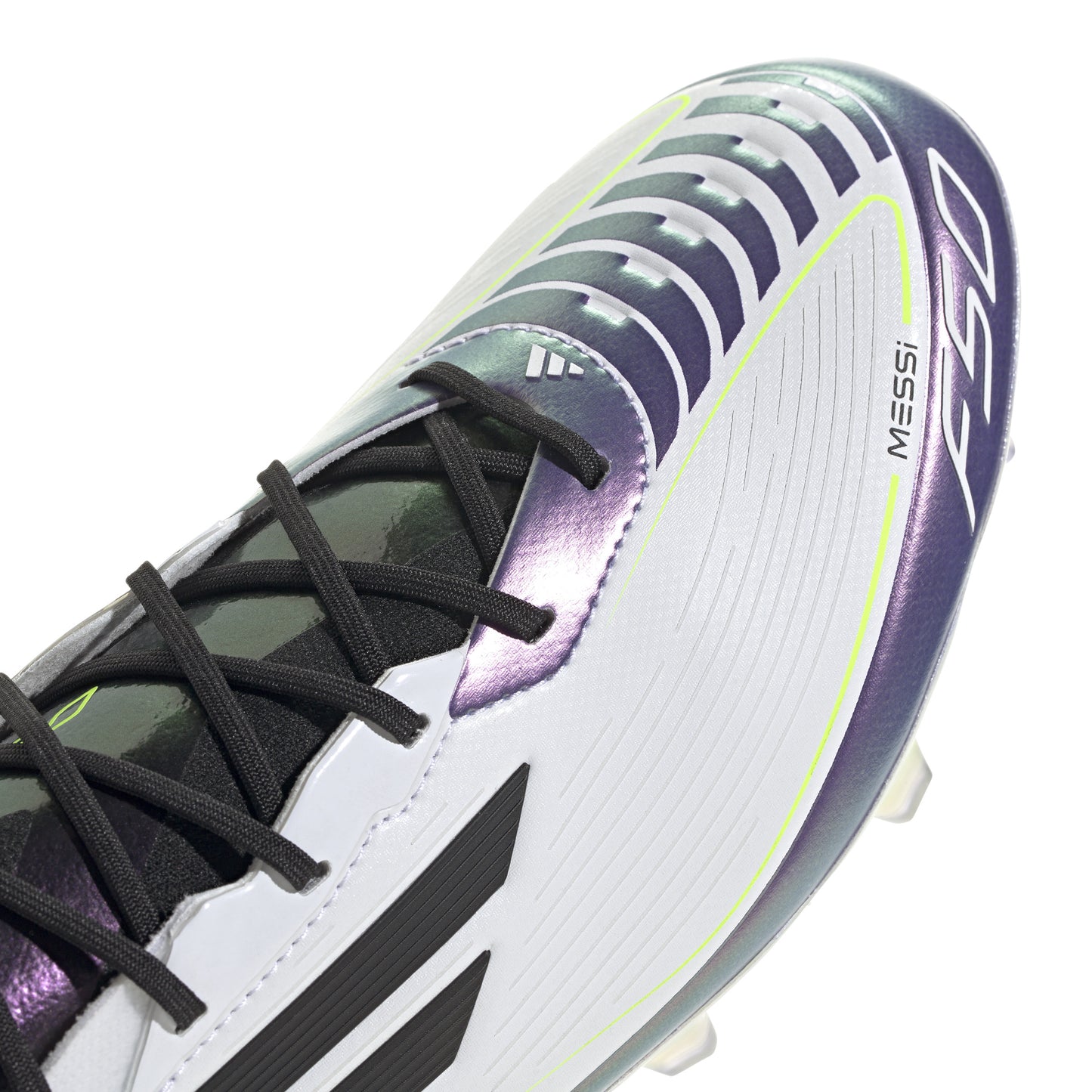 Adidas Messi F50 Elite FG Firm Ground Soccer Cleat - White/Core Black/Unity Purple