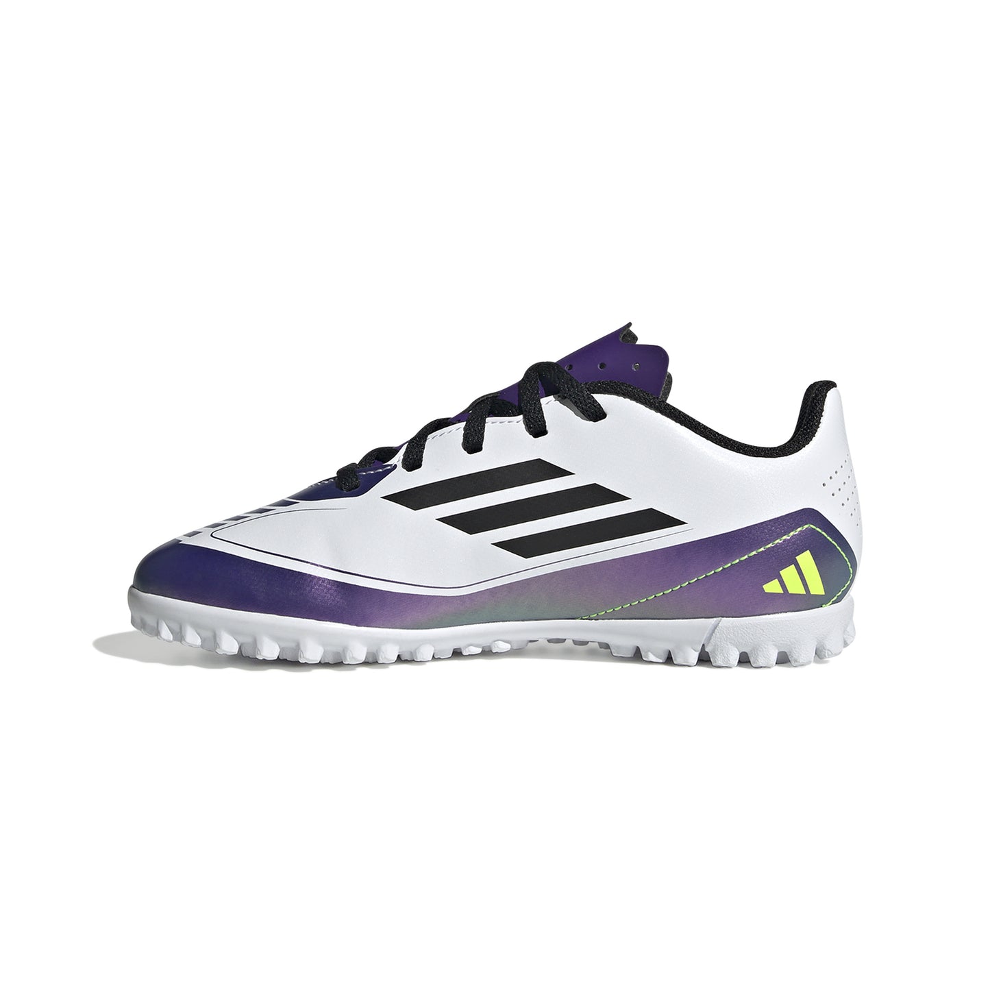 Adidas Messi F50 Club TF Turf Soccer Cleat - White/Core Black/Unity Purple