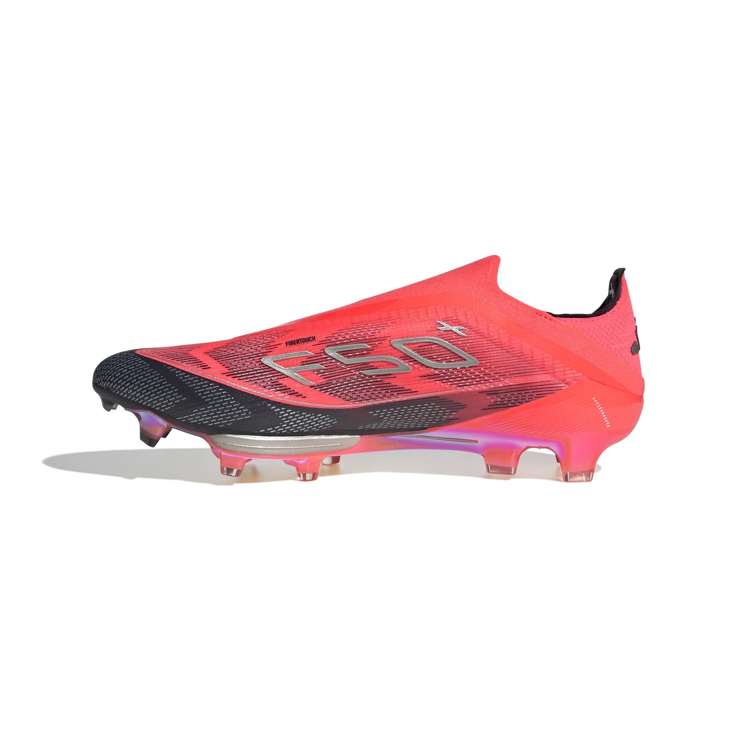 Adidas F50+ FG Firm Ground Soccer Cleat - Turbo/Aurora Black/Platinum Metallic