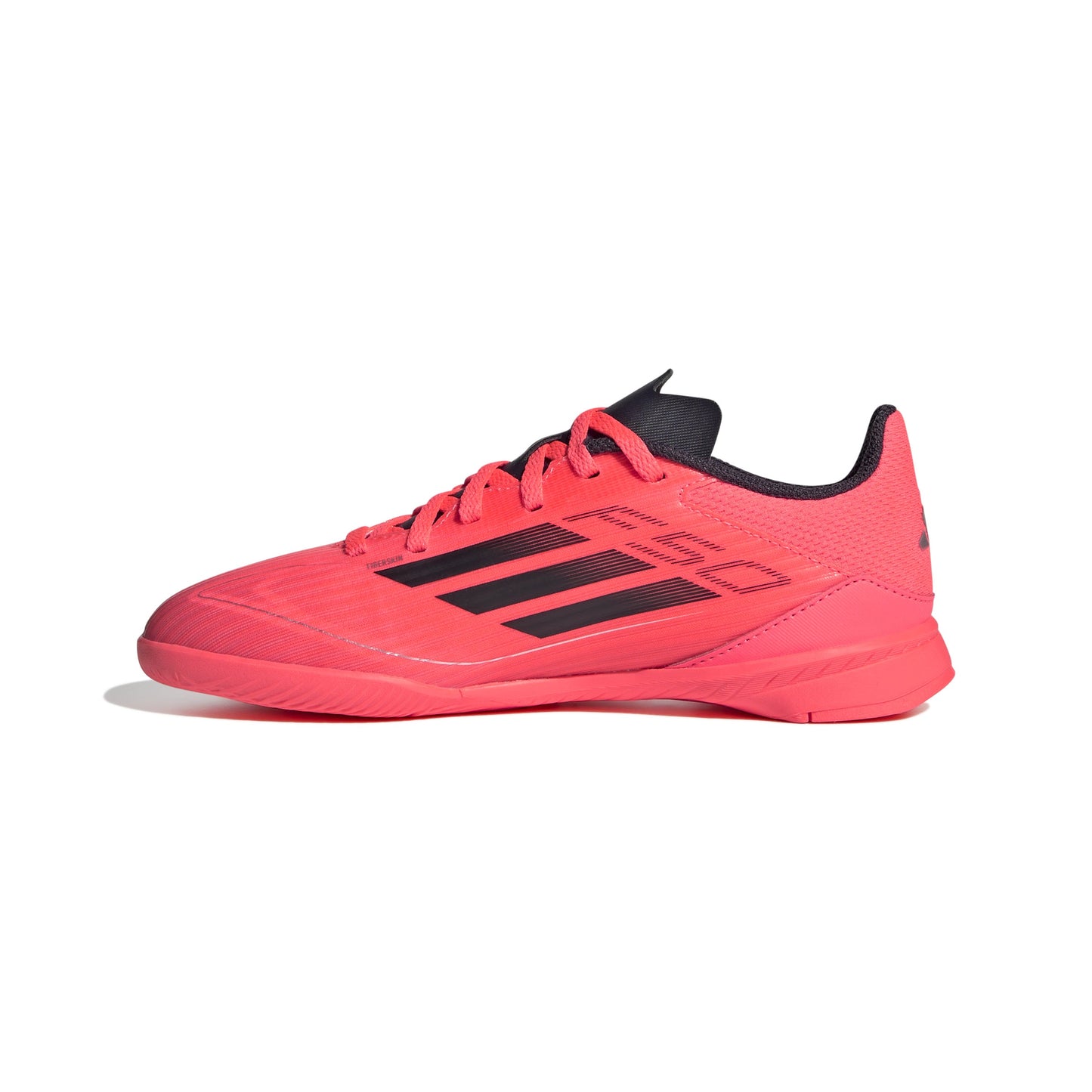 Adidas Junior F50 League IN Indoor Soccer Shoe - Turbo/Aurora Black/Platinum Metallic