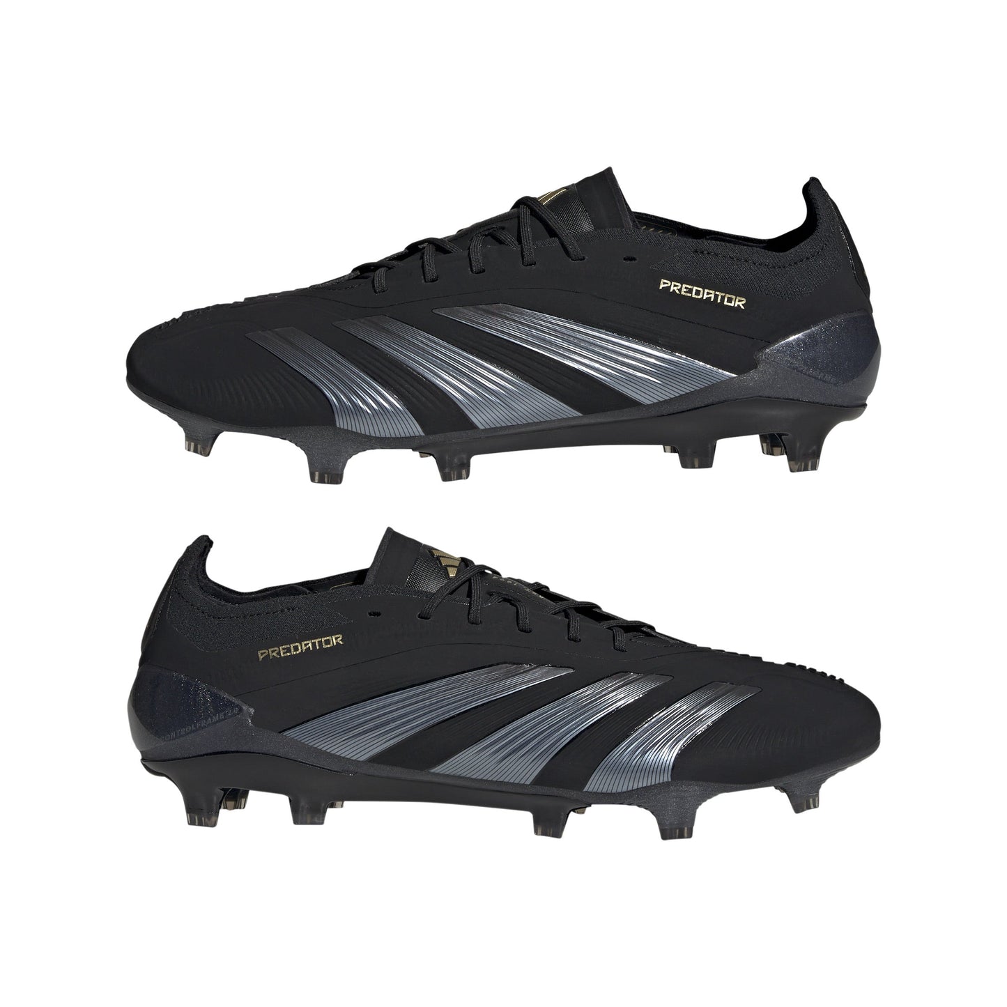 Adidas Predator Elite FG Firm Ground Soccer Cleat - Core Black/Carbon/Gold Metallic