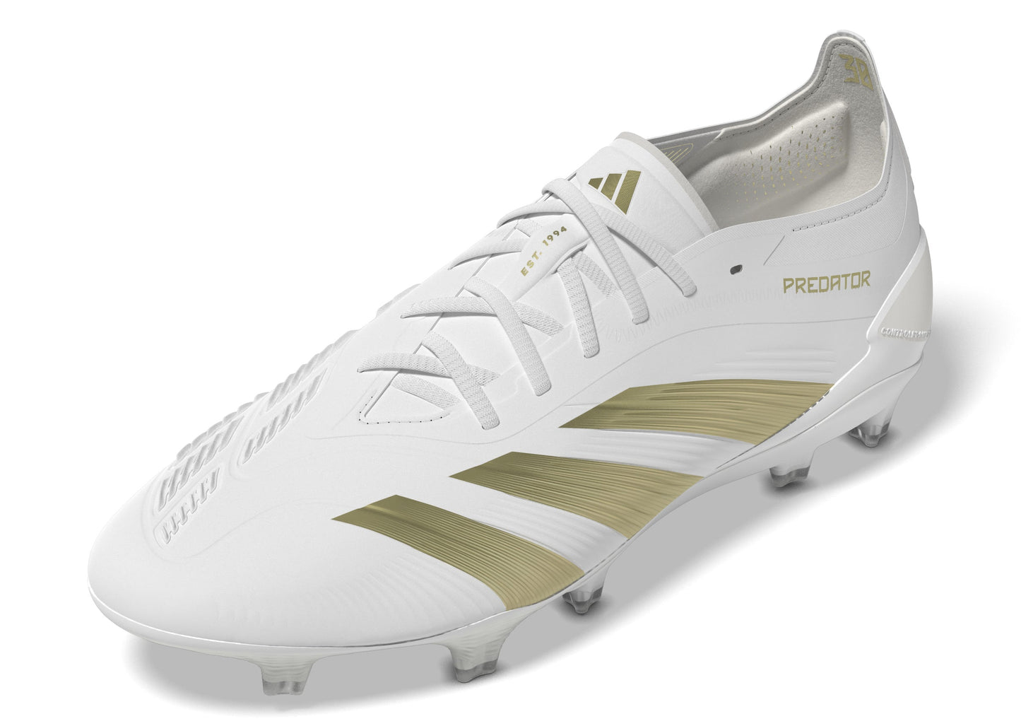 Adidas Predator Elite FG Firm Ground Soccer Cleat - Cloud White/Gold Metallic/Cloud White