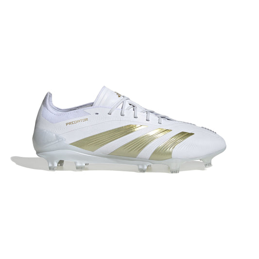 Adidas Predator Elite FG Firm Ground Soccer Cleat - Cloud White/Gold Metallic/Cloud White