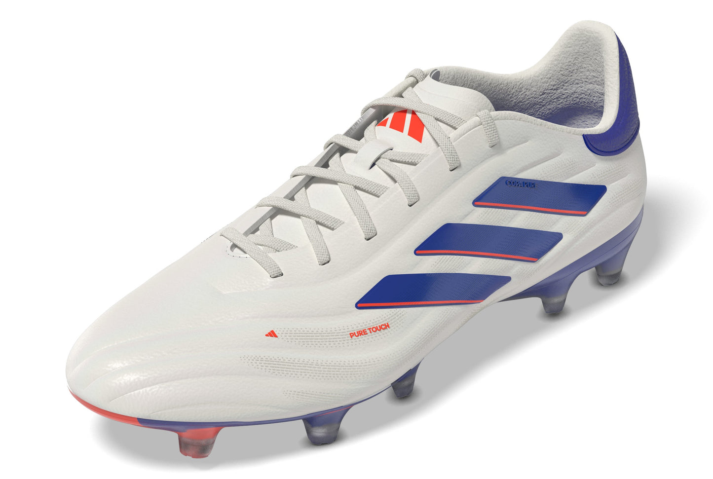 Adidas Copa Pure 2 Elite FG Firm Ground Soccer Cleat - Cloud White/Lucid Blue/Solar Red