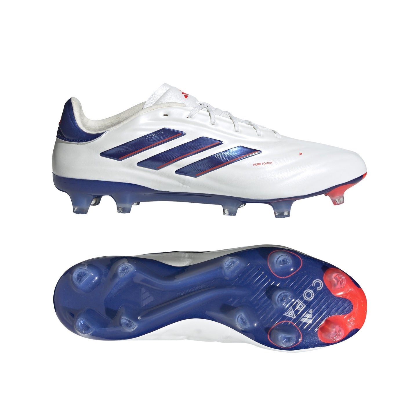 Adidas Copa Pure 2 Elite FG Firm Ground Soccer Cleat - Cloud White/Lucid Blue/Solar Red