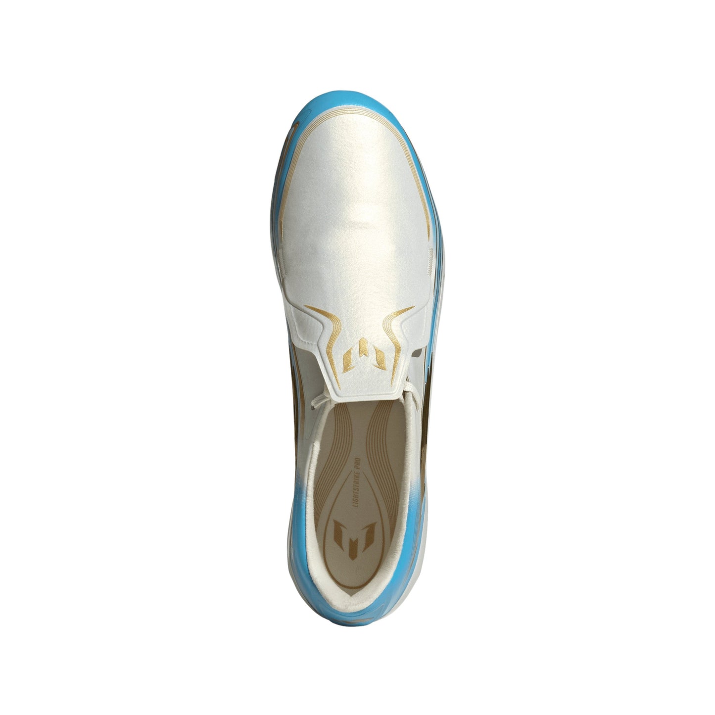 Adidas F50 Elite Messi FG Firm Ground Soccer Cleats - Ivory/Semi Blue Burst/Icey Blue