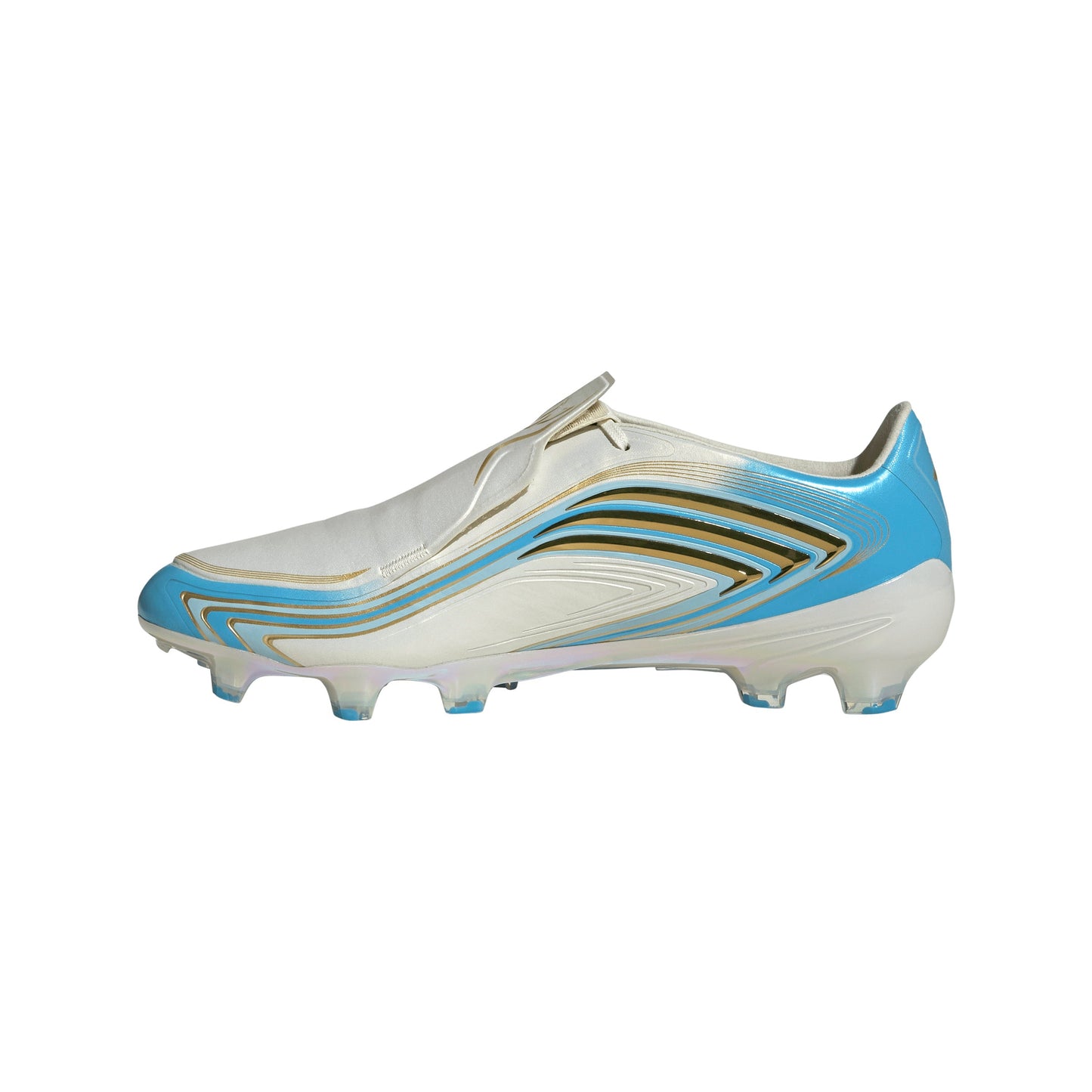 Adidas F50 Elite Messi FG Firm Ground Soccer Cleats - Ivory/Semi Blue Burst/Icey Blue