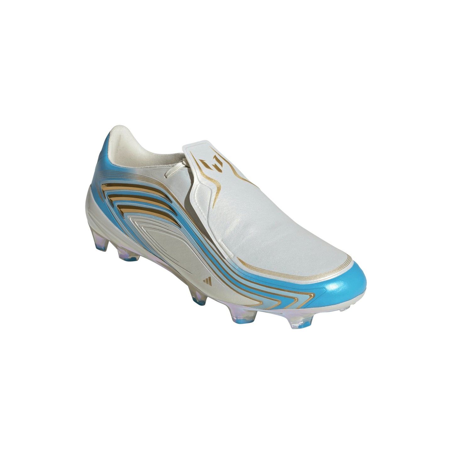 Adidas F50 Elite Messi FG Firm Ground Soccer Cleats - Ivory/Semi Blue Burst/Icey Blue
