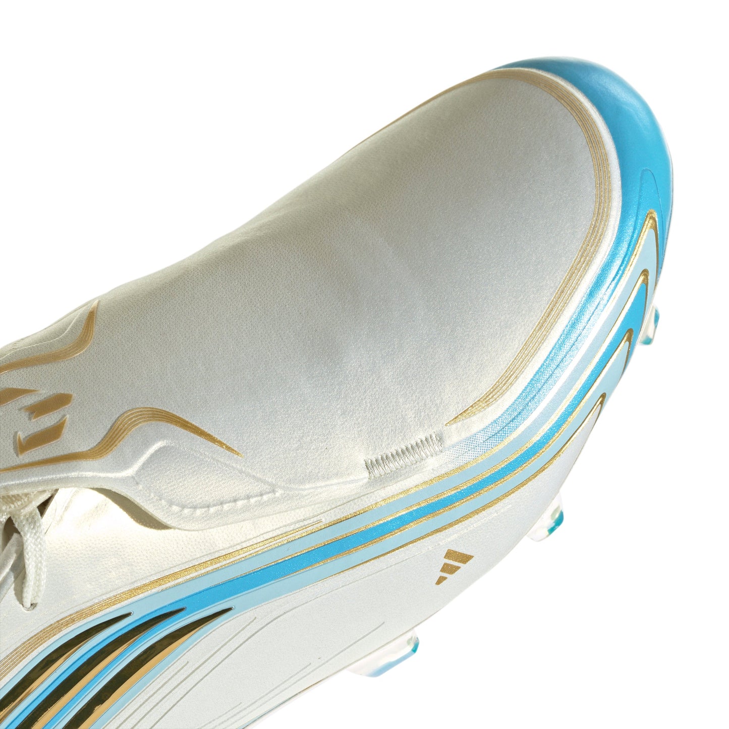 Adidas F50 Elite Messi FG Firm Ground Soccer Cleats - Ivory/Semi Blue Burst/Icey Blue
