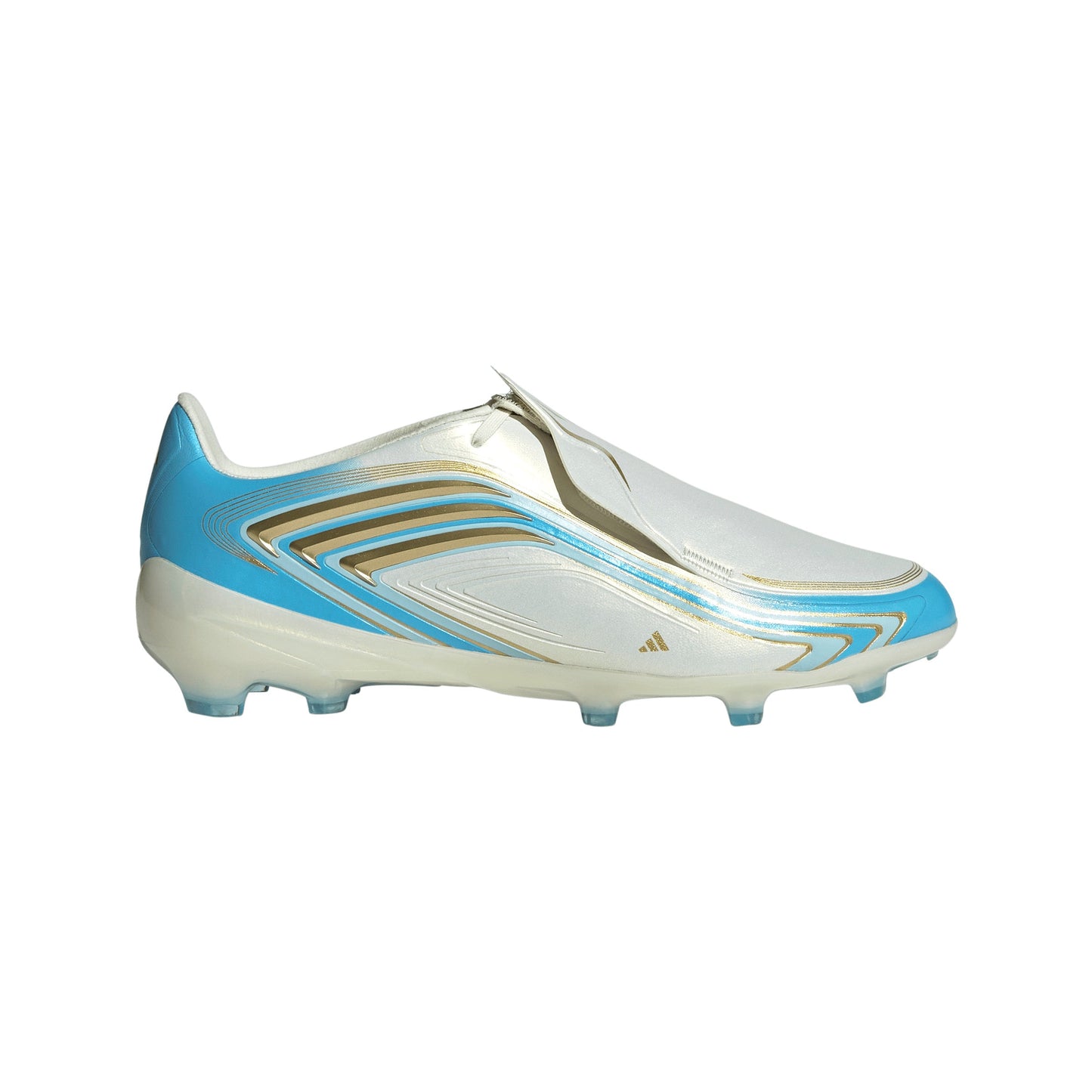 Adidas F50 Elite Messi Junior FG Firm Ground Soccer Cleats - Ivory/Semi Blue Burst/Icey Blue